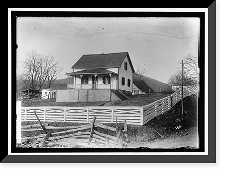 Historic Framed Print, UNIDENTIFIED FARMHOUSE,  17-7/8" x 21-7/8"