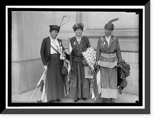 Historic Framed Print, WOMAN SUFFRAGE GROUP OF SUFFRAGISTS,  17-7/8" x 21-7/8"