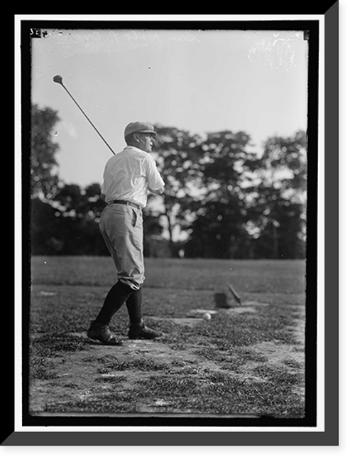 Historic Framed Print, OWEN, ROBERT LATHAM, SENATOR FROM OKLAHOMA, 1907-1925. GOLFING,  17-7/8" x 21-7/8"