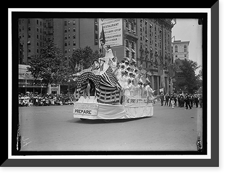 Historic Framed Print, PREPAREDNESS PARADE - 5,  17-7/8" x 21-7/8"