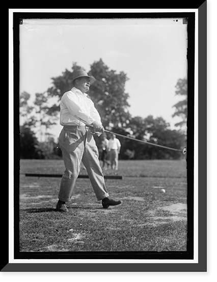 Historic Framed Print, REYNOLDS, ZIBA W. PAY INSPECTOR OF THE NAVY. PLAYING GOLF,  17-7/8" x 21-7/8"