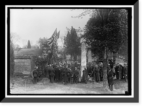 Historic Framed Print, ALLIED COMMISSION TO U.S. AT MOUNT VERNON: GROUPS AT TOMB OF WASHINGTON,  17-7/8" x 21-7/8"