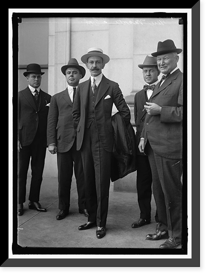 Historic Framed Print, CUBAN WAR MISSION TO THE U.S. LT.COL. LEZAMA, ALBERTO CARRICARTI, AND GEN. JOSE MARTI, COMPRISING THE CUBAN MISSION; LT. COMDR. KEAR, U.S.N. AND LT. COL. WITTERMEYER, U.S.N.,  17-7/8" x 21-7/8"