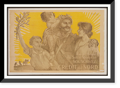 Pour le retour du soldat vaincqueur souscrivez au Creacutedit du Nord Classic, Antique Wall Art