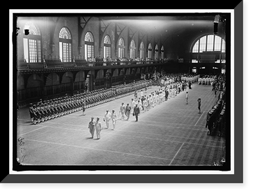 Historic Framed Print, NAVAL ACADEMY, U.S. GRADUATION EXERCISES,  17-7/8" x 21-7/8"