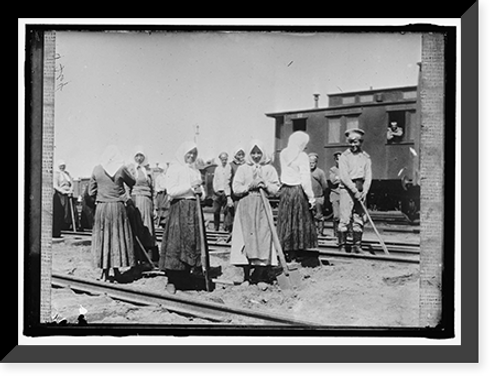 Historic Framed Print, RUSSIA WAR PICTURES. WOMEN,  17-7/8" x 21-7/8"