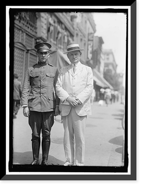 Historic Framed Print, HURLEY, EDWARD NASH. WITH SON,  17-7/8" x 21-7/8"