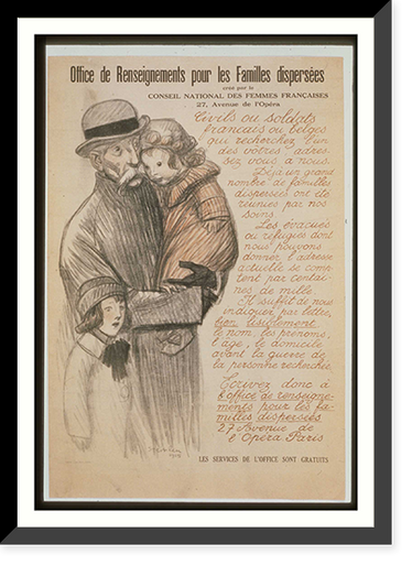 Office de renseignments pour les familles disperseacutees, Antique Print