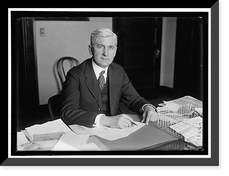 PRICE, OSCAR E. DIRECTOR PUBLICITY, 2ND LIBERTY LOAN. AT DESK, Antique Wall Art