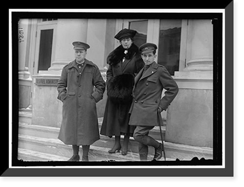 Historic Framed Print, FUEL ADMINISTRATION, U.S. PRIVATE SCOTT, MRS. PEAT AND PRIVATE PEAT, SPEAKERS FOR FUEL ADM.,  17-7/8" x 21-7/8"