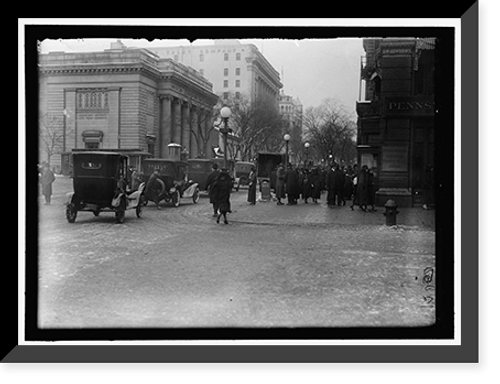 Historic Framed Print, [Street scene, corner of G Street, Washington, D.C.],  17-7/8" x 21-7/8"