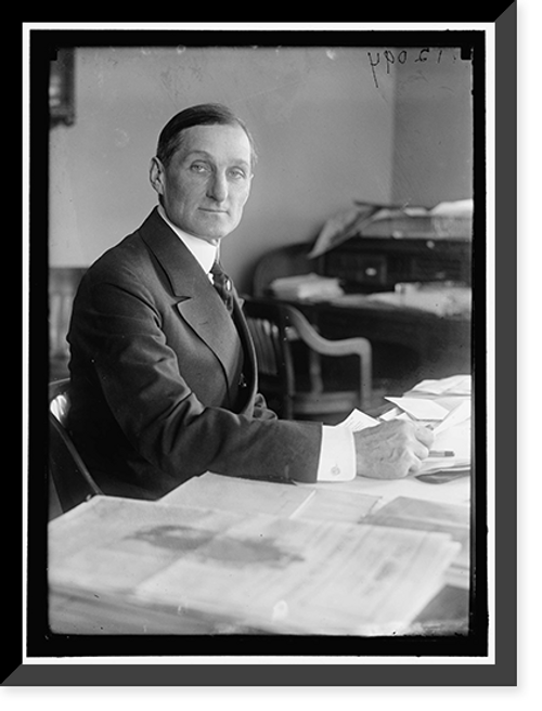 Historic Framed Print, McADOO, WILLIAM GIBBS. SECRETARY OF THE TREASURY, 1913-1921. AT DESK - 2,  17-7/8" x 21-7/8"