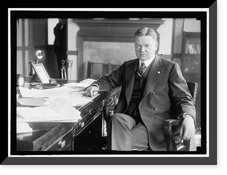 Historic Framed Print, HOOVER, HERBERT C. HEAD OF FLOOD ADM.; DIS. GEN. OF RELIEF, SUPR.; COUNCIL OF SUP. ANDRELIEF, ETC.; PRESIDENT OF THE UNITED STATES, 1929-1933 - 2,  17-7/8" x 21-7/8"