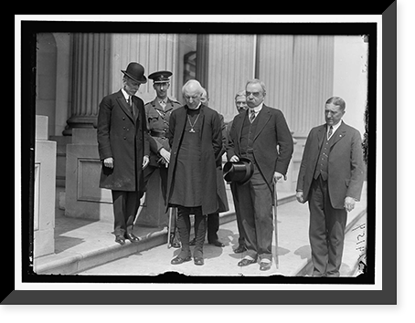 YORK, ARCHBISHOP OF. AT CENTER, ON STEPS OF SENATE WITH SAULSBURY AND OTHERS, Vintage Poster