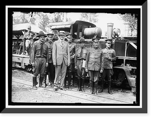 Historic Framed Print, BLACK, WILLIAM MURRAY. BRIGADIER GENERAL, U.S.A. AT FORT HUMPHRIES WITH ASST. SEC. OF WAR CROWELL,  17-7/8" x 21-7/8"