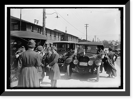 RED CROSS MOTOR CORPS AT CAMP MEIGS - 2, Vintage Poster