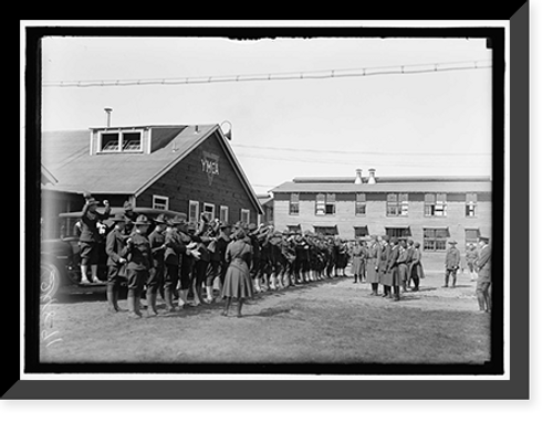 Historic Framed Print, [RED CROSS MOTOR CORPS AT CAMP MEIGS],  17-7/8" x 21-7/8"