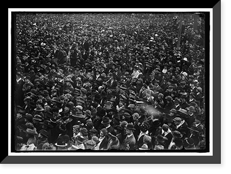 Historic Framed Print, LIBERTY LOANS. MME. SCHUMANN-HEINCK SINGING AT TREASURY,  17-7/8" x 21-7/8"