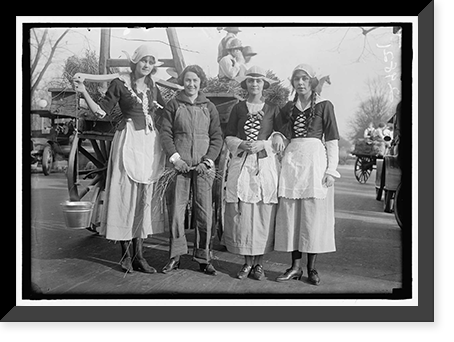 FREE MILK FOR FRANCE 'PARADE' MARGARET HARDING, CARTER MILLINKEN, AVIS HUGHES, FRANCES HAMPSON - 2 Classic, Antique Wall Art