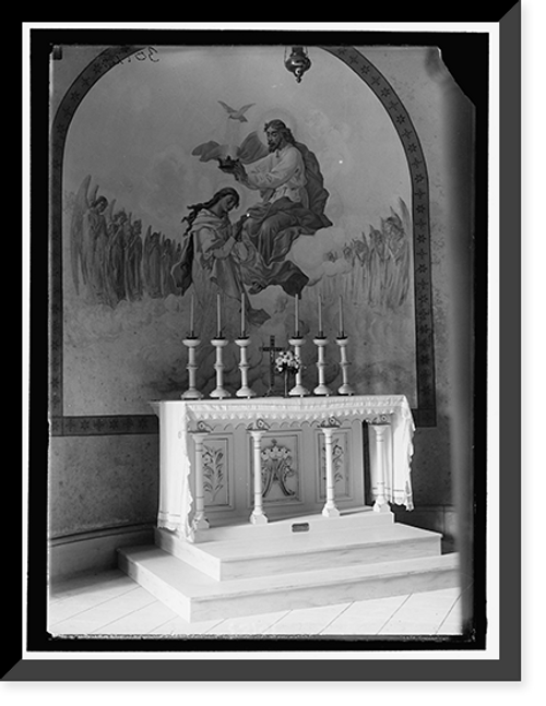 Historic Framed Print, FRANCISCAN MONASTERY. SCENES AT BISHOP TURNER'S CONSECRATION - 7,  17-7/8" x 21-7/8"