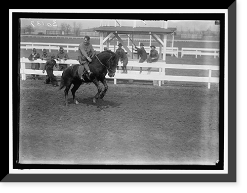 Historic Framed Print, HORSE SHOWS. WILD WEST SHOW ON HORSE SHOW GROUNDS, GIVEN BY SOLDIERS - 2,  17-7/8" x 21-7/8"