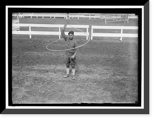 Historic Framed Print, HORSE SHOWS. WILD WEST SHOW ON HORSE SHOW GROUNDS, GIVEN BY SOLDIERS - 6,  17-7/8" x 21-7/8"