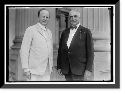Historic Framed Print, HARDING, WARREN G. WITH SENATOR POMERENE,  17-7/8" x 21-7/8"