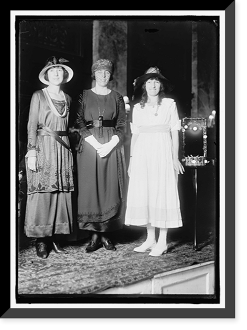 Historic Framed Print, McADOO, MRS. WILLIAM GIBBS, NEE ELEANOR WILSON. WITH MARJORIE STINSON,  17-7/8" x 21-7/8"