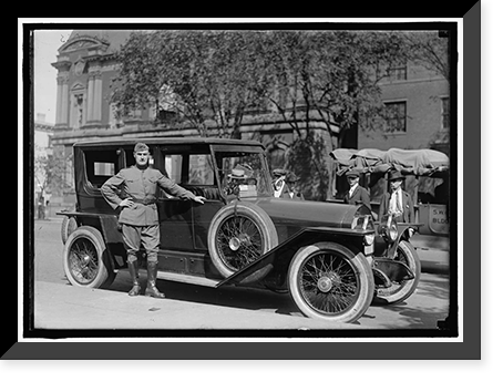 PERSHING, JOHN J. GENERAL, U.S.A. HIS CHAUFFEUR, Vintage Poster