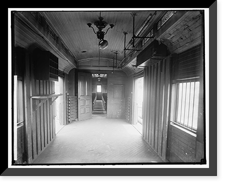 WASHINGTON & OLD DOMINION R.R. CAR INTERIOR, Antique Wall Art