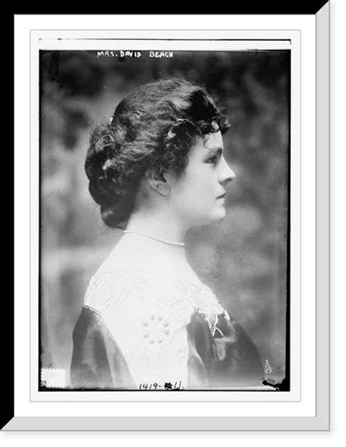Historic Framed Print, Mrs. David Beach,  17-7/8" x 21-7/8"