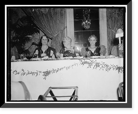 Mrs. Cordell Hull, wife of the Sec. of State; Sallie Picket, former club president; Mrs. Charles Evans Hughes, wife of the Chief Justice, Vintage Wall Art