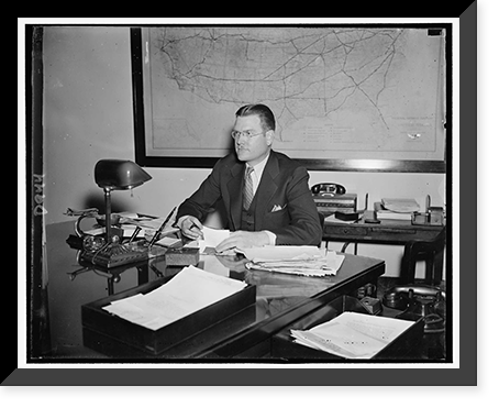 Fred D. Fagg, Jr., New Director of Bureau of Air Commerce, U.S. Dept. of Commerce. Succeeds Eugene Vidal, resigned, 3/4/1937, Antique Poster