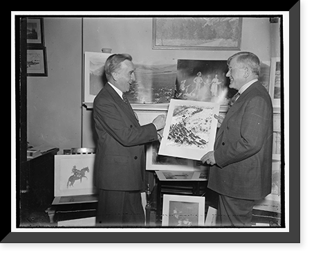 Sen. Joseph C. O'Mahoney, left & Sen. H.H. Schwartz, 3/17/1937, Historic Print