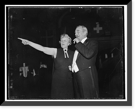 Historic Framed Print, Mrs. J. Borden Harrisman & Sir Ronald Lindsey,  17-7/8" x 21-7/8"