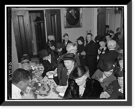 Historic Framed Print, Reception for Governor Browning, [1/37],  17-7/8" x 21-7/8"