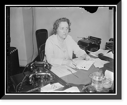 Historic Framed Print, Augusta Landis, Secretary to the Head of Veterans Bureau Gen. Frank T. Hines - 2,  17-7/8" x 21-7/8"