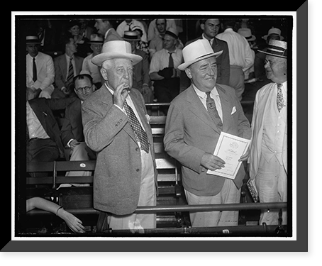 School out for legislators. Washington D.C., July 7. Capitol Hill was deserted today as the House and Senate recessed to enable the legislators to view the 1937 All-Star Game, here we see, Rep. Ber