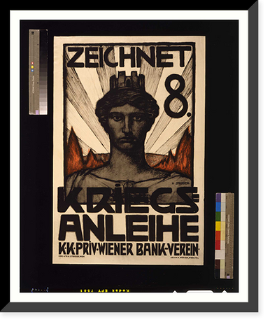 Zeichnet 8. Kriegsanleihe. K. Sterrer, Historic Print