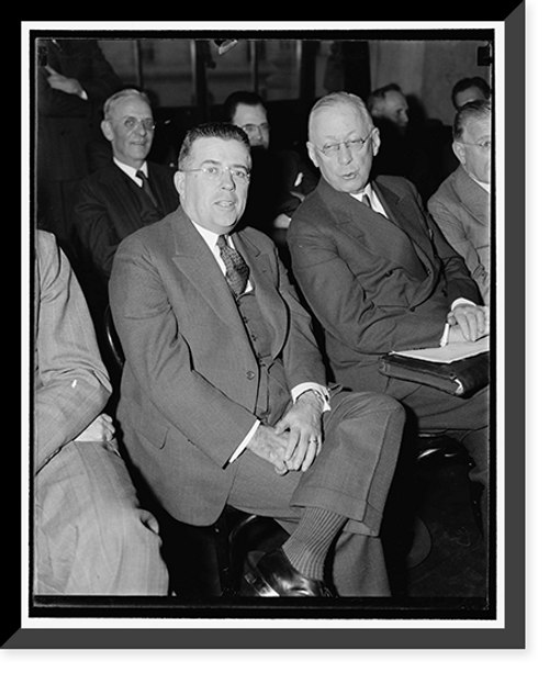 Historic Framed Print, Monopoly Committee adviser. Washington, D.C., Nov. 2. John V. W. Reynders, U.S. Department of Commerce adviser to the National Monopoly Committee, snapped at today's session of the committee hearing,  17-7/8" x 21-7/8"