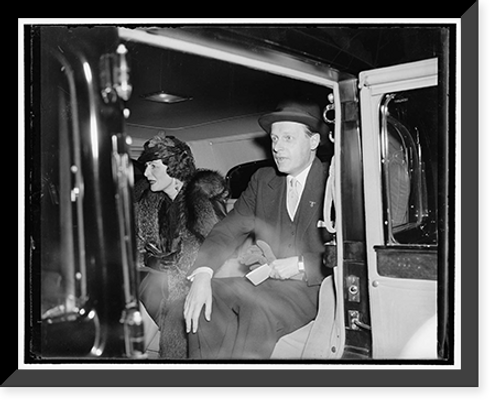 Historic Framed Print, German Charge D'Affaires and wife attend Soviet reception. Washington, D.C., Nov. 7.,  17-7/8" x 21-7/8"