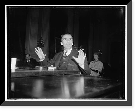 Historic Framed Print, Tells Dies group youth congress is communist front organization. Washington, D.C., Nov. 29. William G.,  17-7/8" x 21-7/8"