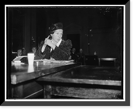 Historic Framed Print, Tells Dies group of experiences in Spain with husband in loyalist army. Washington, D.C., Nov. 29. Mrs. William G.,  17-7/8" x 21-7/8"