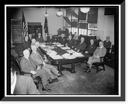 Historic Framed Print, Army and Corps area Commanders meet with Woodring and Chief of Staff. Washington, D.C., Dec. 1.,  17-7/8" x 21-7/8"