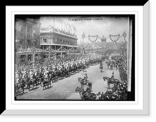 Historic Framed Print, Coronation parade, London,  17-7/8" x 21-7/8"