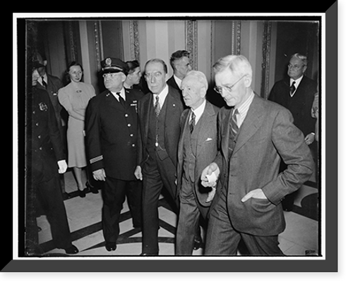 Historic Framed Print, Diplomats arrive at Capitol to hear President Roosevelt's address. Washington, D.C., Jan. 3.,  17-7/8" x 21-7/8"