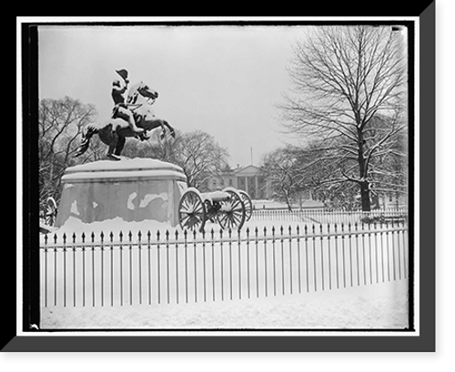 Historic Framed Print, [White House in snow] - 2,  17-7/8" x 21-7/8"