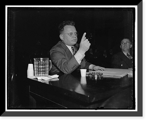 Historic Framed Print, Fiery San Antonio mayor testifies before House Judiciary Subcommittee. Washington,D.C., March 6.,  17-7/8" x 21-7/8"