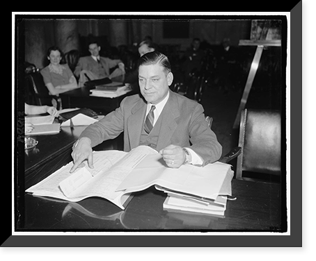 Geo. Harrison, witness at Monopoly Comm. Hearings, 4-15-40, Antique Wall Art