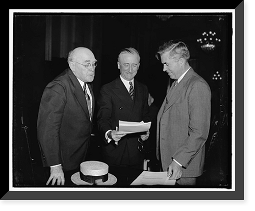 Historic Framed Print, Secretary Wallace at Senate Banking and Currency Committee. Washington, D.C., June 7.,  17-7/8" x 21-7/8"